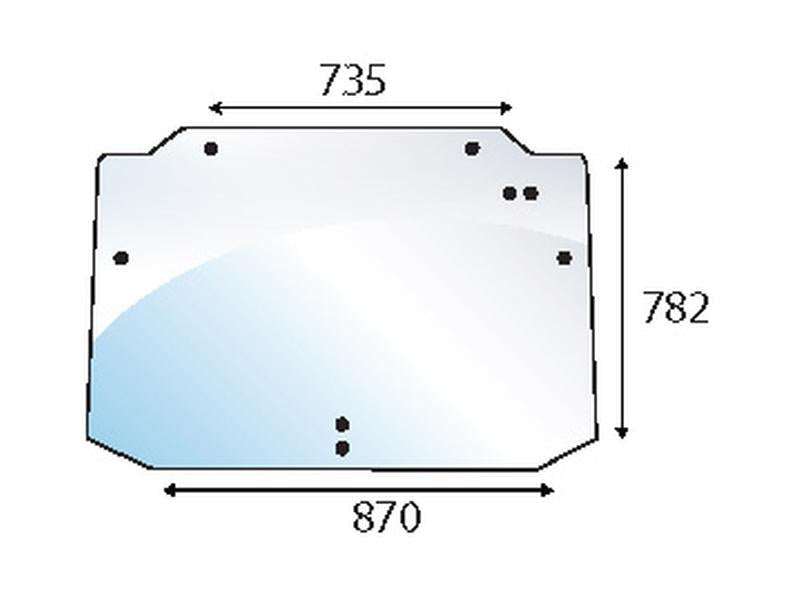 vidro superior traseiro (S.100528)