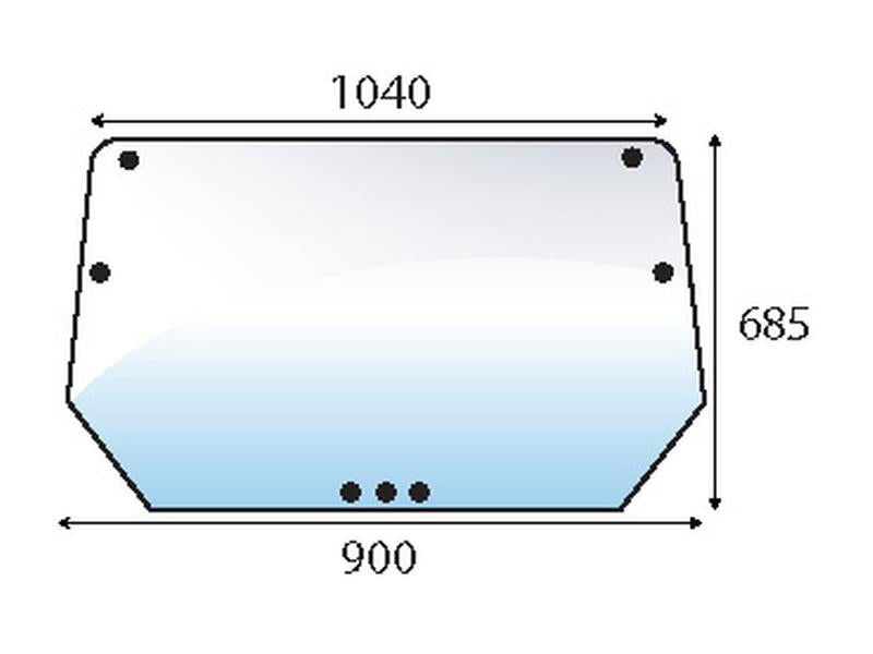 vidro superior traseiro (S.100683)