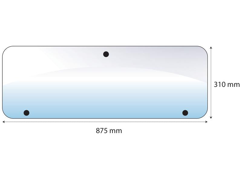 vidro superior traseiro (S.10153)