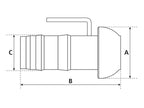 Acoplamento com maçaneta - Macho 6'' (159mm) x6'' (150mm) (galvanizado) (S.103183)