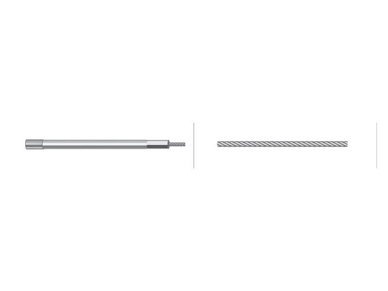 Cabo stop - Comp: 960mm, Comprimento externo do cabo: 830mm. (S.103214)
