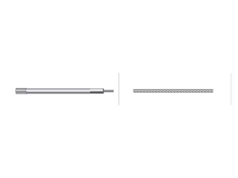 Cabo stop - Comp: 1000mm, Comprimento externo do cabo (S.103243)