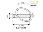 Agripak 25 un. Cavilha de mola 6mm x 44.5mm (S.10519)