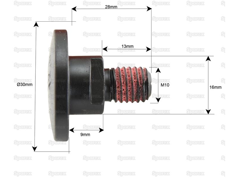 Parafuso C/ Porca- M10x28mm - para Kuhn Aplicavel em: 56132200 (S.105991)
