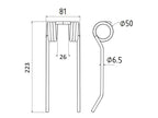 Mola Comp:223mm, Larg:81mm, Ø6.5mm - para Idass, BMV Aplicavel em: 802050 (S.106215)