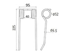 Mola Comp:225mm, Larg:95mm, Ø6.5mm - para Idass Aplicavel em: 8000818 (S.106241)