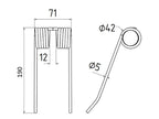 Mola Comp:187mm, Larg:70mm, Ø4.9mm - para Case IH Aplicavel em: 86632007 (S.106264)