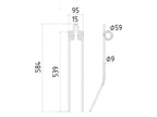 Mola Comp:585mm, Larg:93mm, Ø9mm - para PZ, Vicon Aplicavel em: 16600420 (S.106277)
