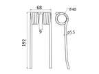 Mola Comp:192mm, Larg:68mm, Ø5.5mm - para Bautz, Claas Aplicavel em: 9182380 (S.106283)