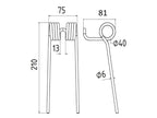 Mola Comp:210mm, Larg:75mm, Ø9mm - para Taarup Aplicavel em: 6315300094 (S.106341)