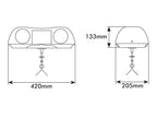 Aerolight Bar - Halogénio - 1 Parafuso, Comprimento total: 420mm, 12V. (S.10656)