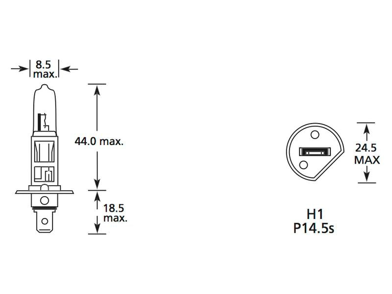 Lâmpada 24V P14.5s Caixa 1 un. (S.109977)
