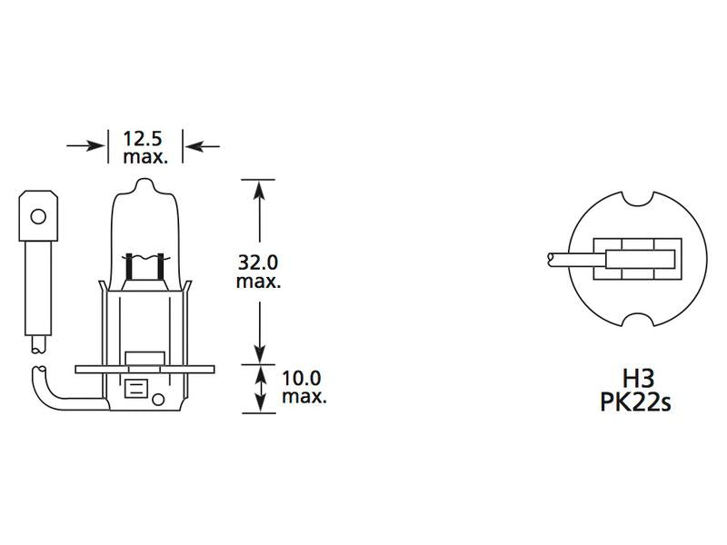 Lâmpada 12V PK22s Blister 1 un. (S.110043)