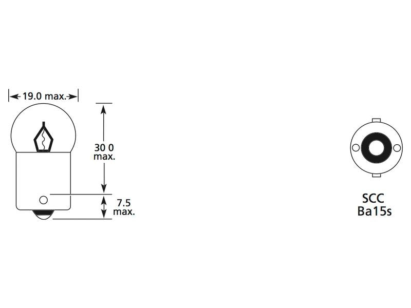 Lâmpada 12V BA15s Blister 2 un. (S.110059)