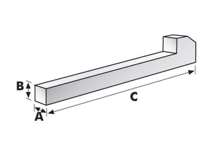 Escatel 6.0 x 6.0 x 40mm (DIN or Standard No. DIN 6884/6887) (S.11041)