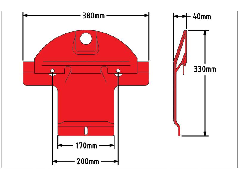 Suporte - Comp:330mm, Larg:380mm, Profundidade:40mm - para Pottinger Aplicavel em: 882404170100 (S.110622)