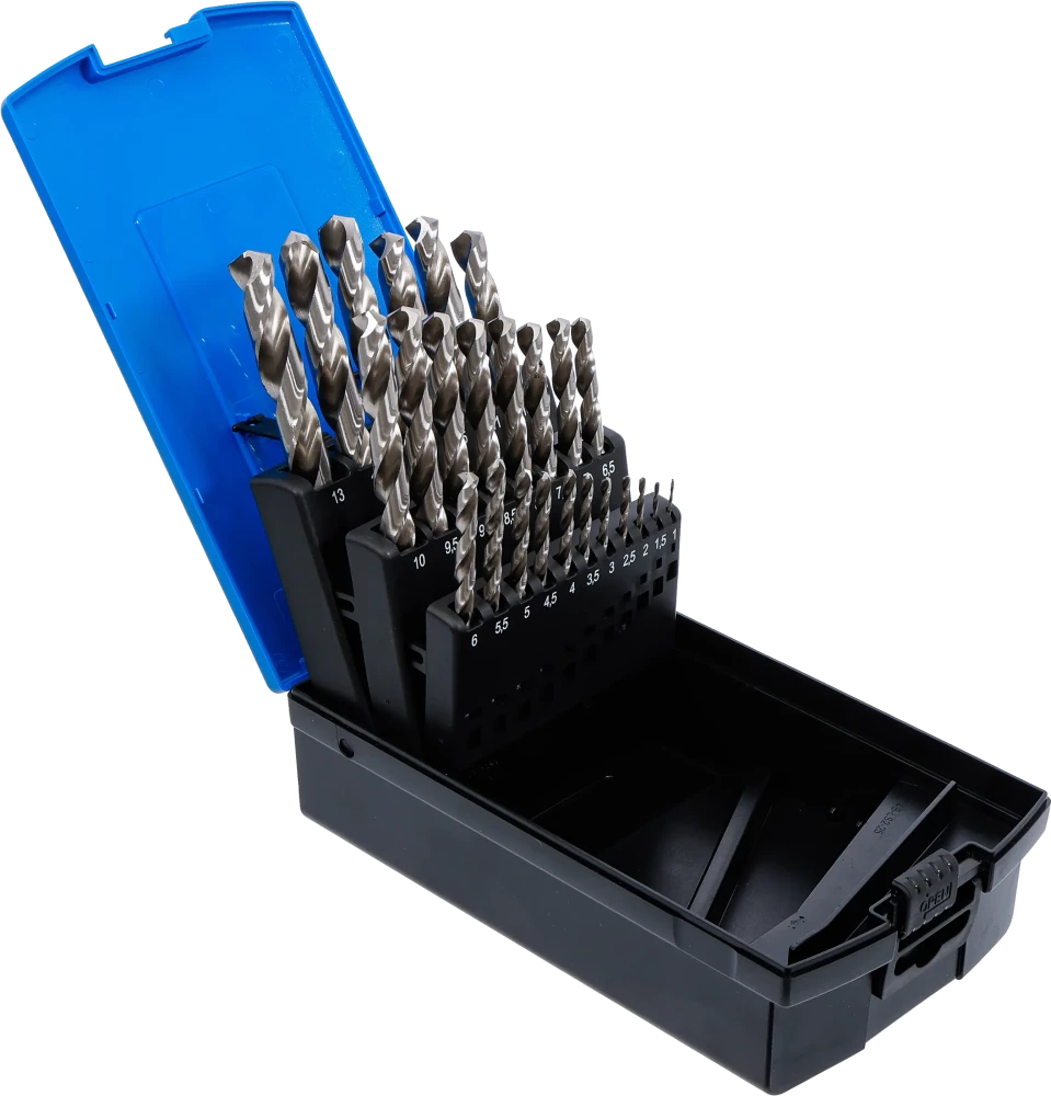 Conjunto de brocas helicoidais de HSS | 1 - 13 mm | 25 peças
