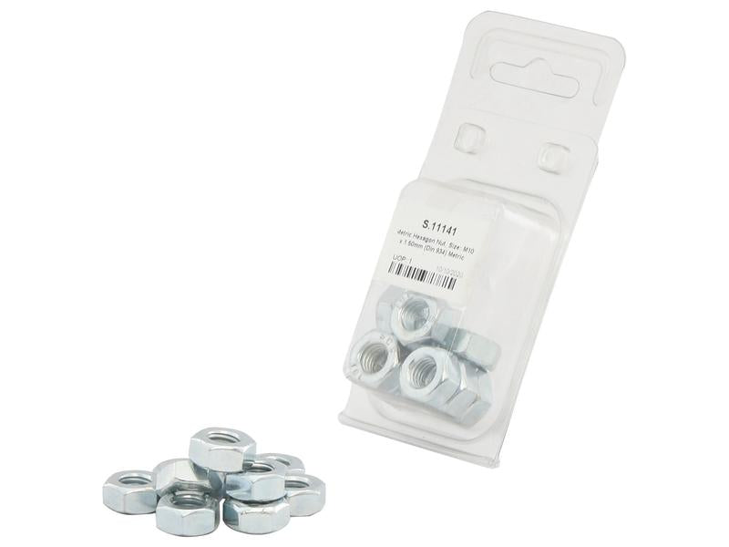 Agripak 10 un. Porca sextavada Mt M10x1.50mm (S.11141)