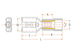 Terminal, Aperto Standard - Fêmea, 9.5mm, Amarela (4.0 - 6.0mm) (S.11181)