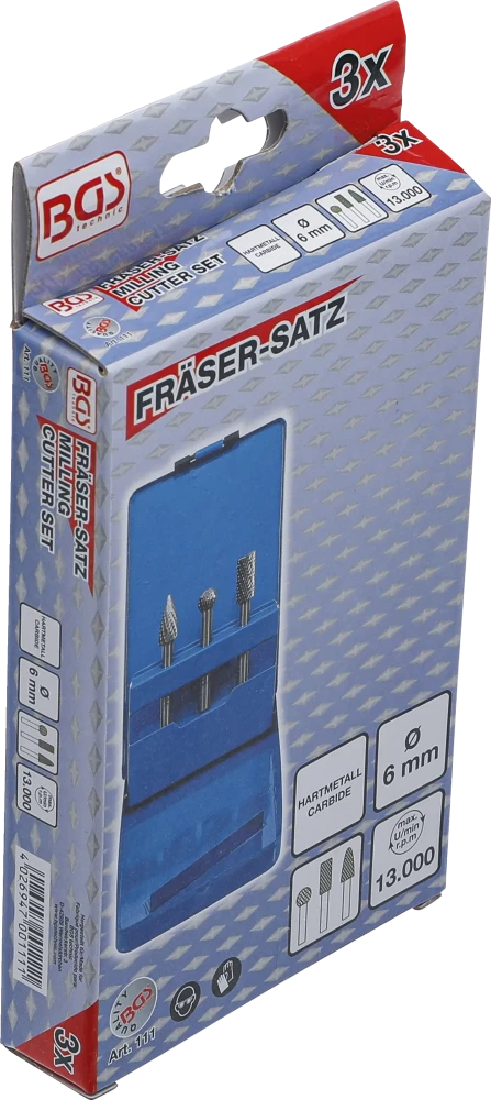 Conjunto de fresas de HSS | 3 peças