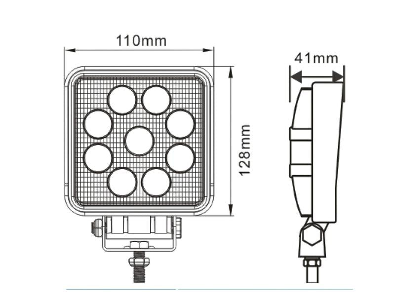 LED Farol, CISPR 25: Not Classified, 2500 Lumens, 10-30V (S.112523)