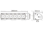 LED Barra plano, 275mm, 6000 Lumens, 10-30V (S.112531)