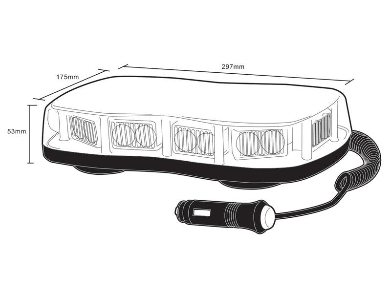 LED Barra, CISPR 25: Class 3, Funções: único flash, 12-24V (S.113209)