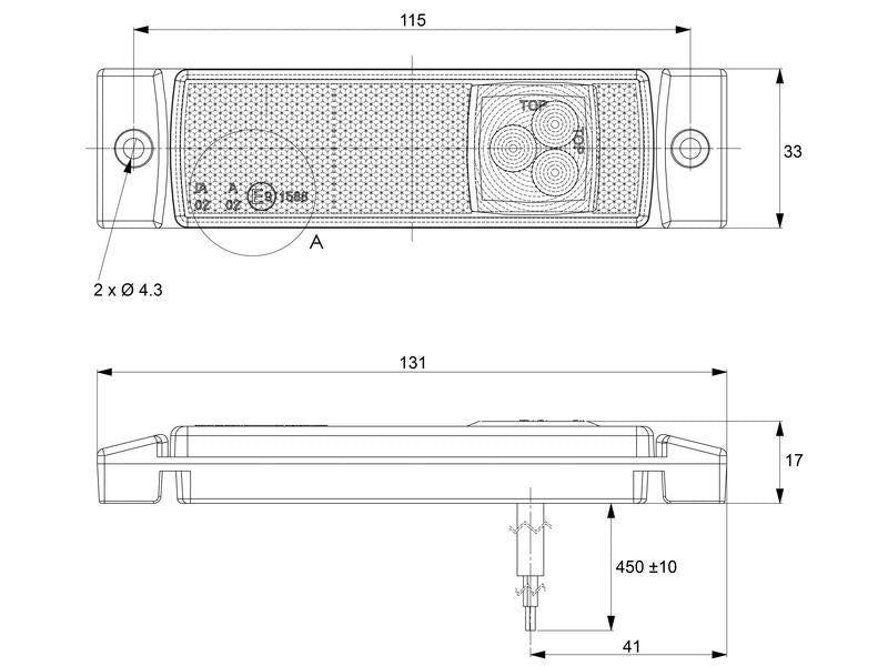 Farolim LED frontal, Esq./Dt., 12-24V (S.113353)