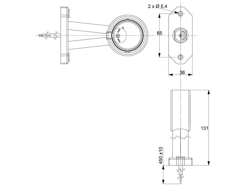Farolim LED Frontal/Traseiro, Esq./Dt., 12-24V (S.113363)