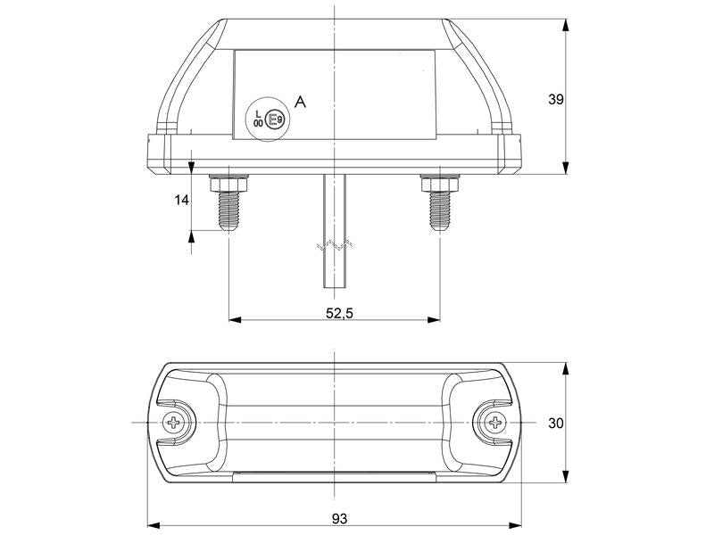 LED Farolim chapa de matricula, 12-24V (Esq./Dt.) (S.113369)