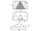 LED Farolim, Funções: 5, Travão / Traseiro / Pisca / Nevoeiro / Presença, Dt., 12-24V (S.113377)