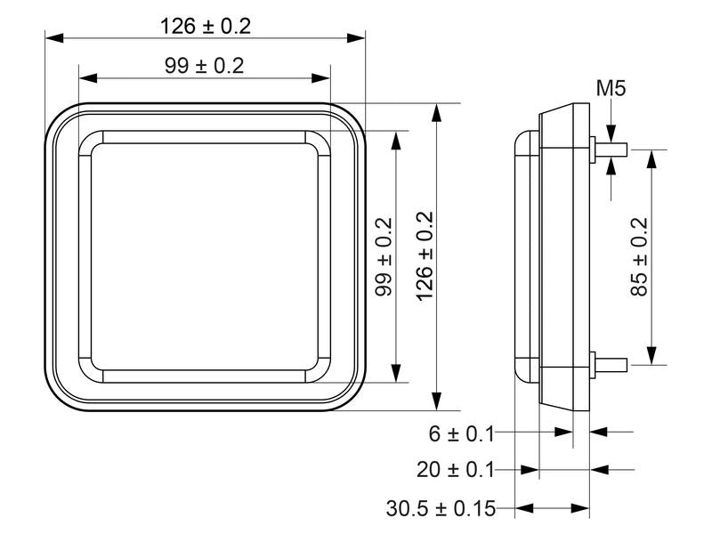 LED Farolim, Funções: 2, Traseiro / Travão, Esq./Dt., 10-30V (S.113386)
