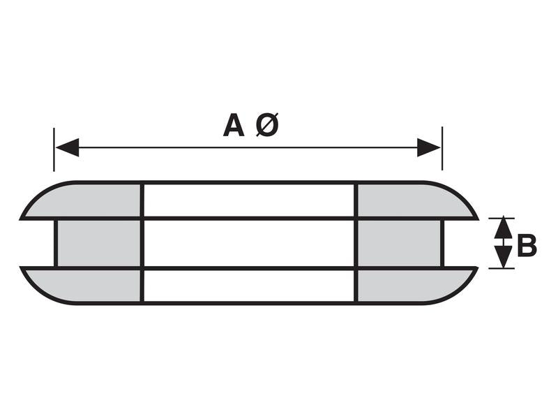 Tampão passa fios Ø22 x 1.6mm (S.11348)