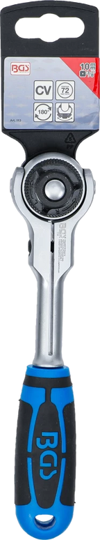 Roquete reversível com cabeça esférica | Saída de quadrado interno 10 mm (3/8")