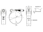 Abraçadeira reforçada: Ø162-174mm (S.11403)