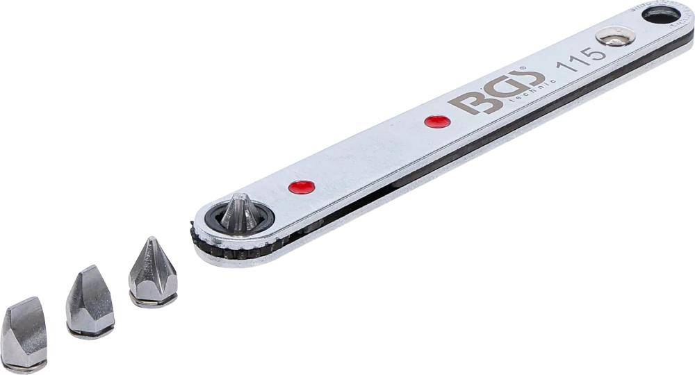 Roquete especial de pontas, ultra fino | Saída de sextavado interno 6,3 mm (1/4") | incl. 4 pontas especiais