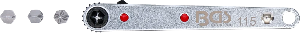 Roquete especial de pontas, ultra fino | Saída de sextavado interno 6,3 mm (1/4") | incl. 4 pontas especiais