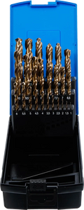 Conjunto de brocas helicoidais | HSS-G M35 aço cobalto | 1 - 13 mm | 25 peças