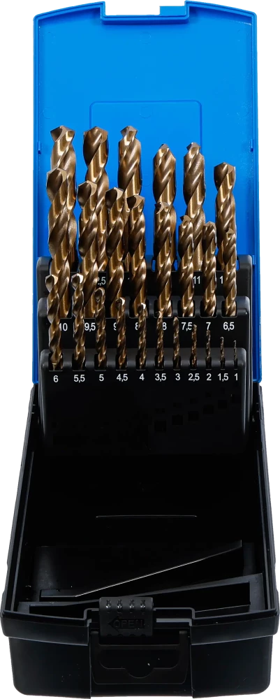 Conjunto de brocas helicoidais | HSS-G M35 aço cobalto | 1 - 13 mm | 25 peças