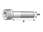 Parafuso Cabeça redonda sextavado interior, Tamanho da rosca: M3x12mm (DIN 912) (S.11643)