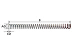 Mola Compressao, Mola Ø19mm, Fio Ø2.34mm, Comp: 150mm. (S.11867)