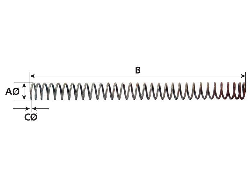 Mola Compressao, Mola Ø19mm, Fio Ø2.64mm, Comp: 150mm. (S.11868)