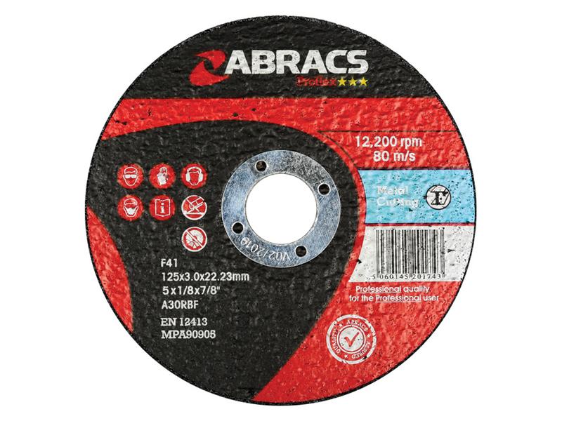 Disco chato de corte de metal Ø125 x 3 x 22.23mm A30RBF (S.11871)