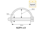Agripak 2 un. Cavilha 6mm x 50mm (S.11881)
