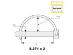 Agripak 2 un. Cavilha 6mm x 50mm (S.11881)