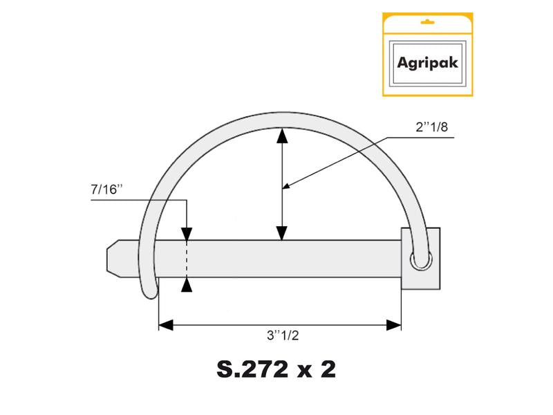 Agripak 2 un. Cavilha 11mm x 89mm (S.11882)