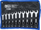 Conjunto de Chaves Combinadas Extra Curtas 10-19 mm | 10 Peças