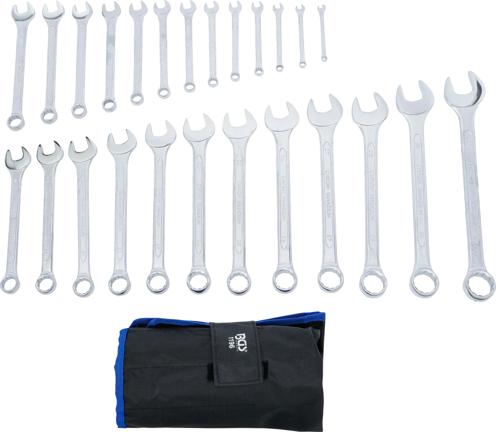 Conjunto de Chaves Combinadas 6-32 mm | 25 Peças | Bolsa Tetron