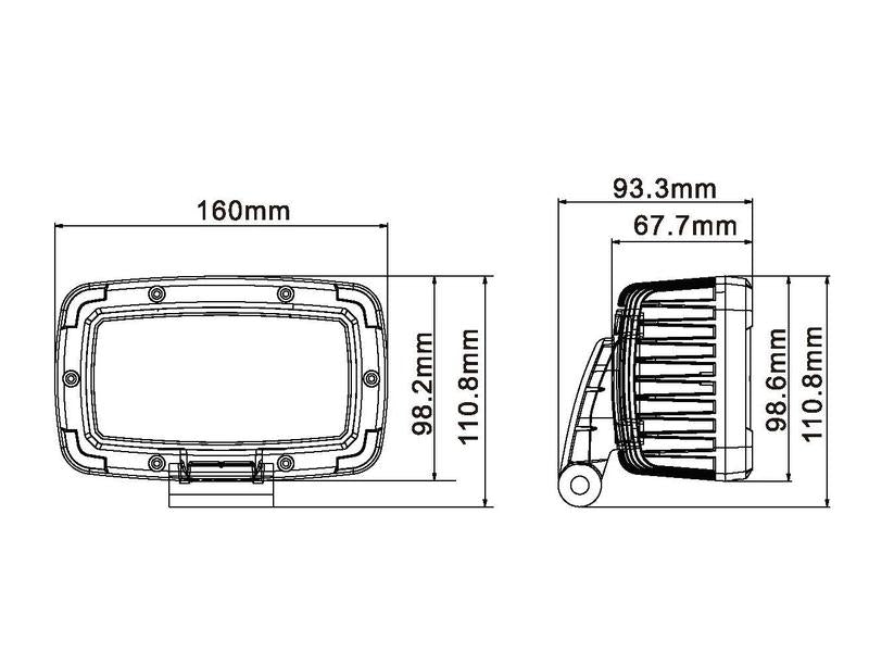 Farol de trabalho LED, 5420 Lumens, 10-30V (S.119777)