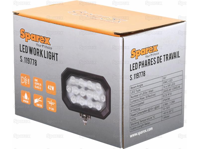 Farol de trabalho LED, 2800 Lumens, 10-30V (S.119778)